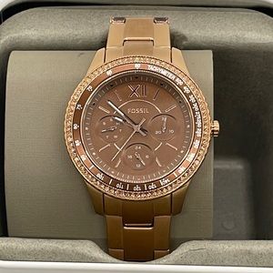 Fossil Stella rose gold watch